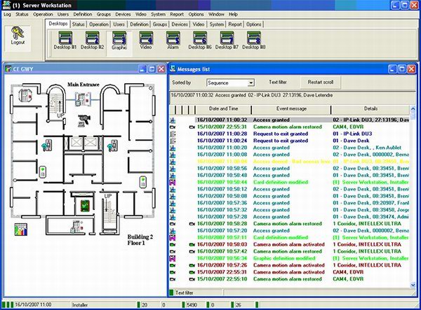 Kantech beléptető rendszer szoftver kezelő felülete Kantech beléptető rendszer szoftver kezelő felülete