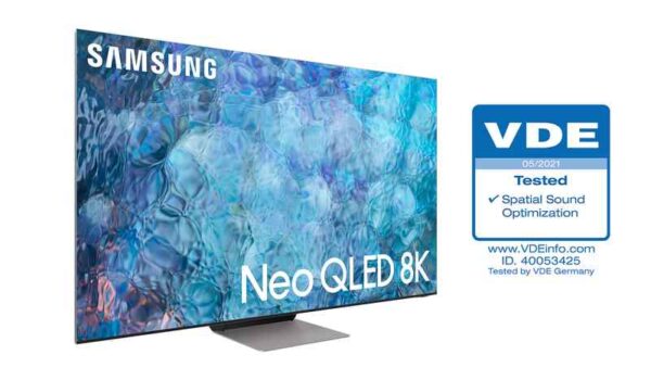 A Samsung Neo QLED televíziói elnyerték a VDE Hangolt Térhangzás tanúsítványát
